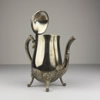 Vintage Metal Coffee or Tea Set of 3, Italy 1980s