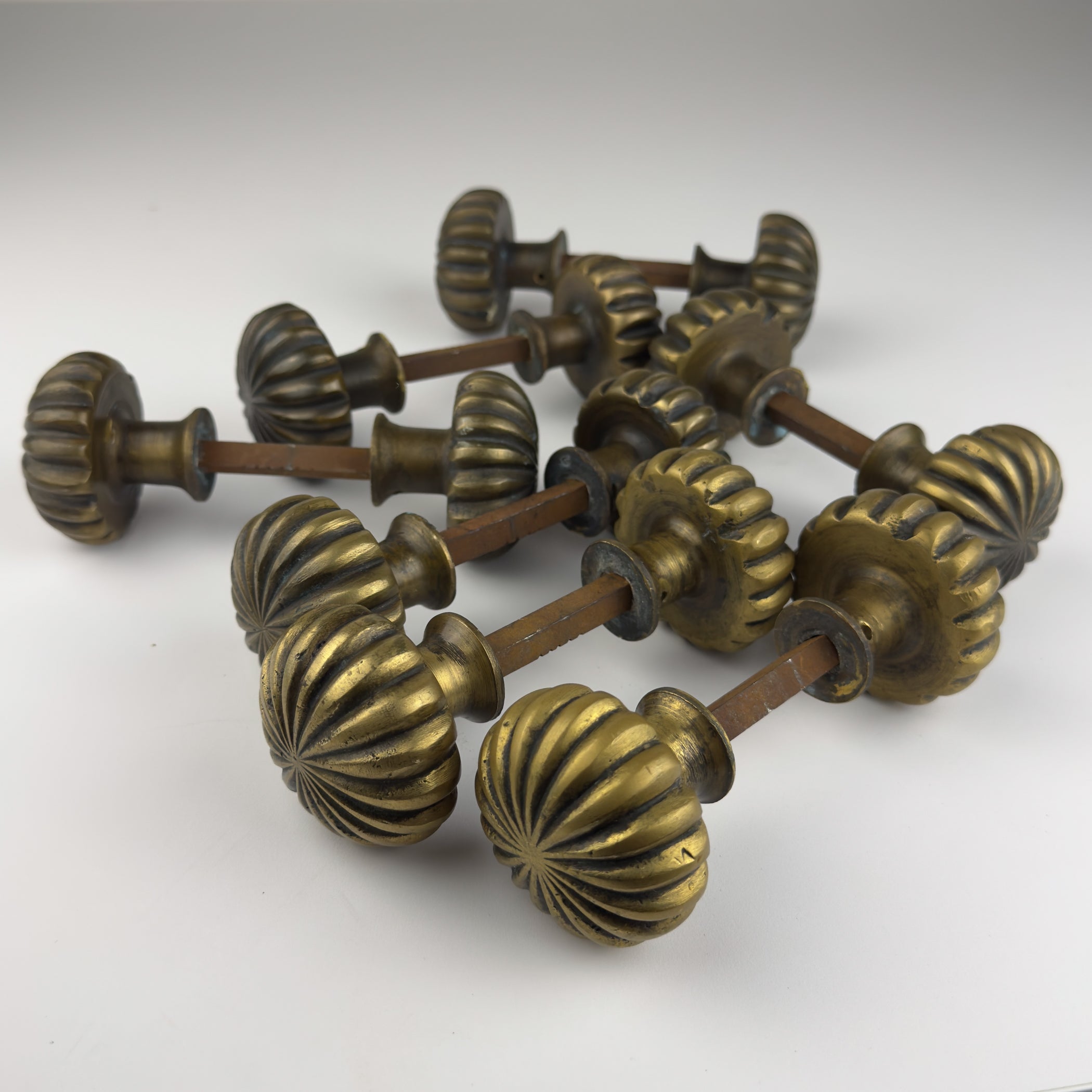 Antique solid brass Door Knob, Italy early 20th century