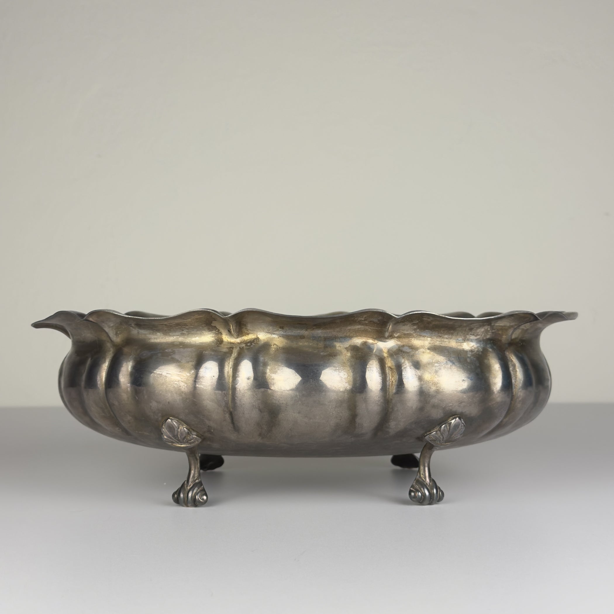 Vintage Silver Plated Bread Basket or Fruit Dish, Italy, 1950s