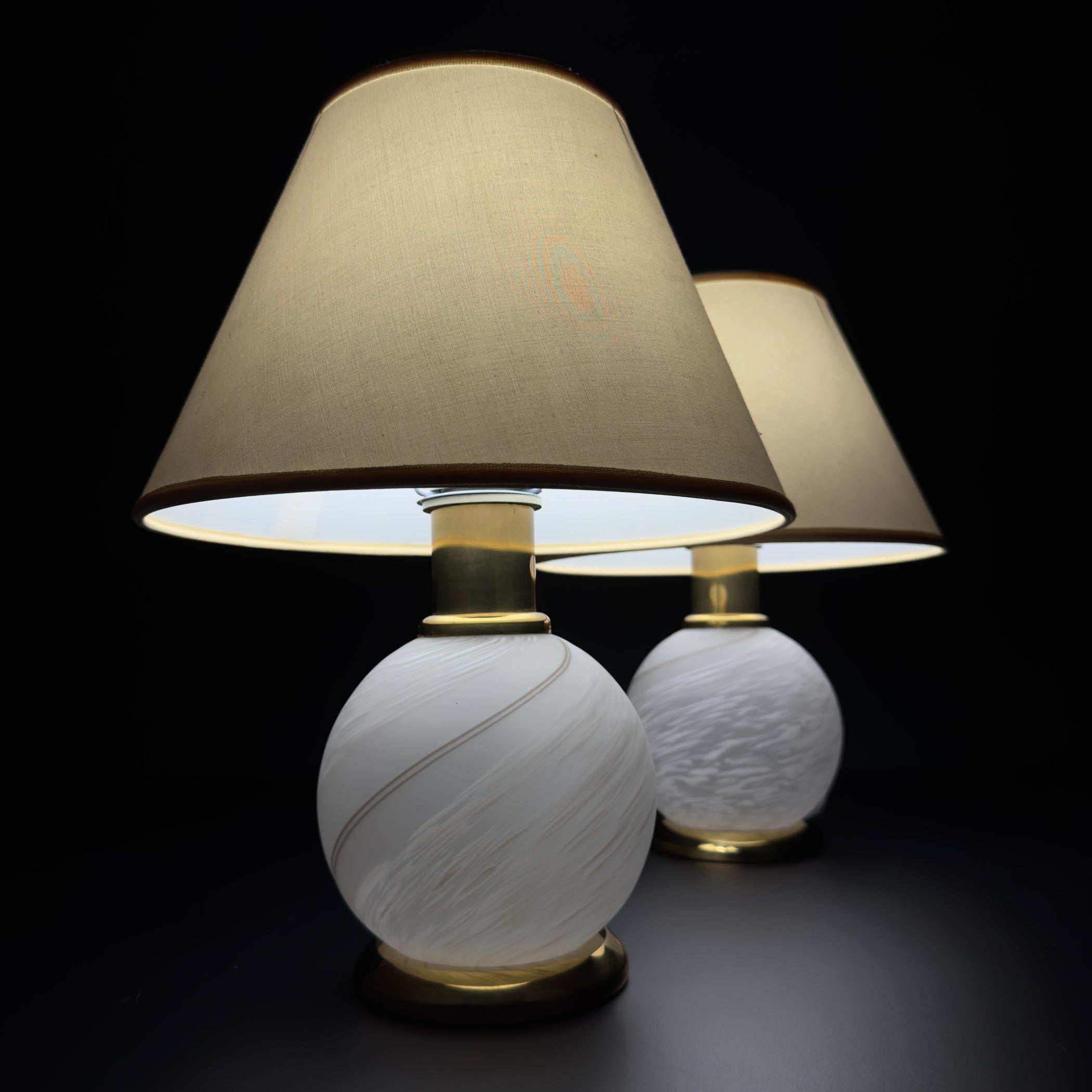 Vintage Murano Table Lamps, Italy 1970s, Set of 2