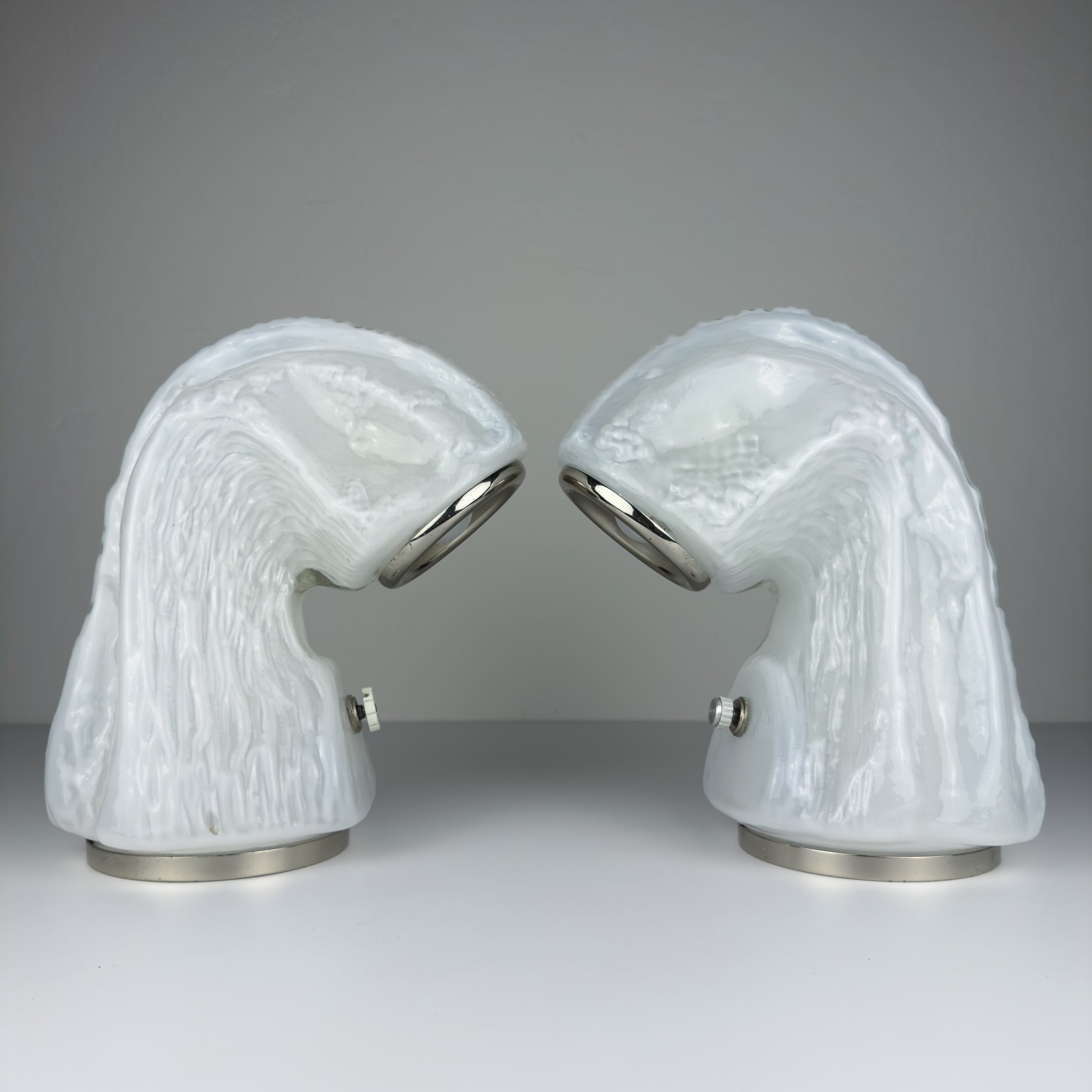 Table Lamp Osso by Carlo Nason for Mazzega, Italy 1970s, Set of 2