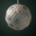 Vintage murano sphere ball pendant lamp Italy 1950s, Mid-century italian lighting