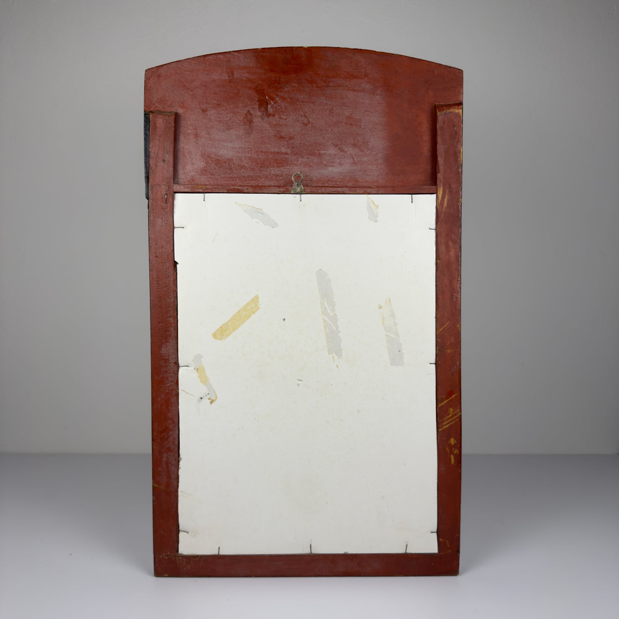 Vintage wooden wall mirror, India mid-20th century