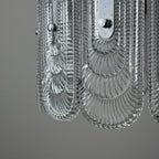 Vintage large crystal chandelier by Kaiser Leuchten, Germany 1960s