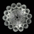 Vintage murano glass chandelier Tronchi by Toni Zuccheri for Venini, Italy 1960s