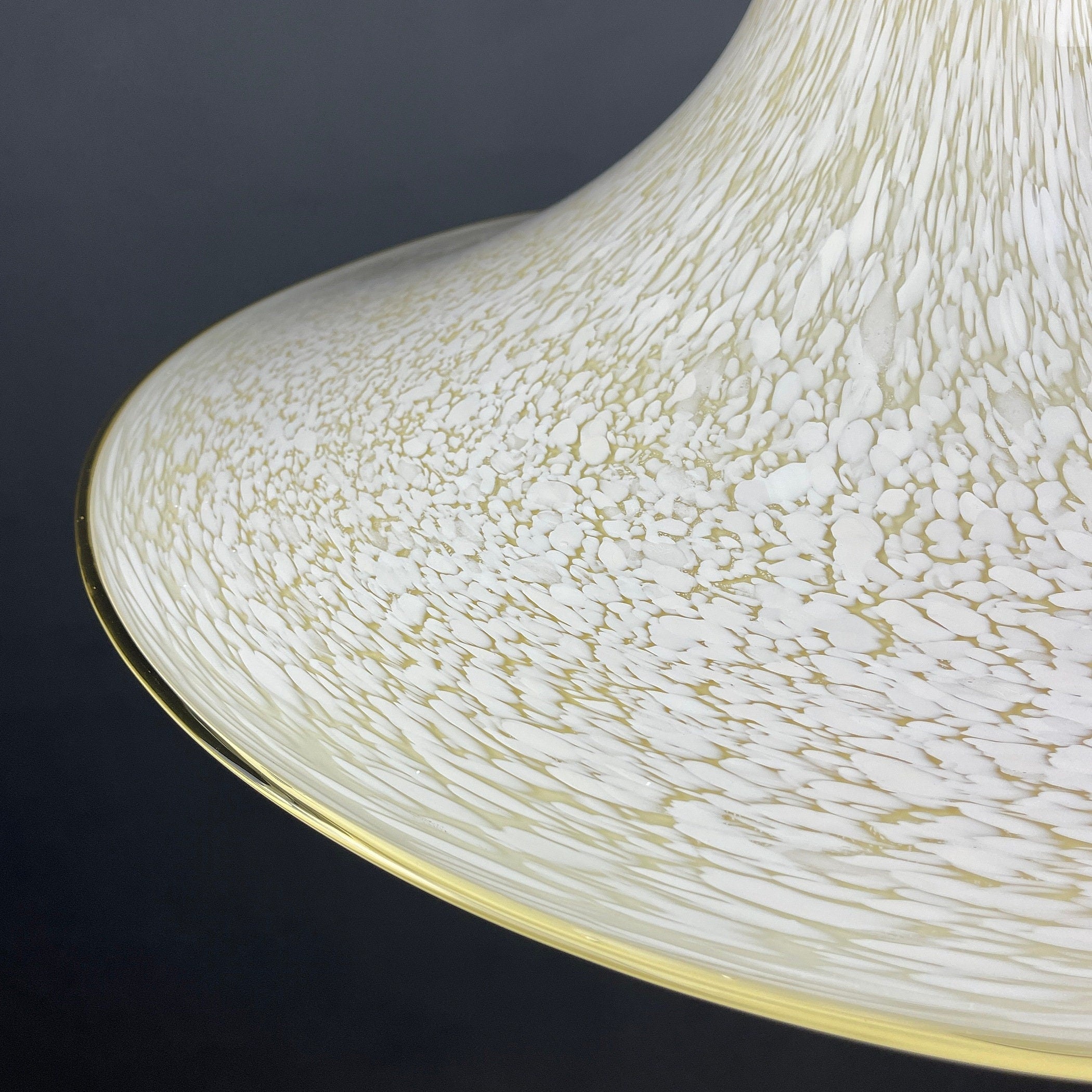 Mid-century beige murano glass pendant lamp Italy 1970s Handblown murano chandelier