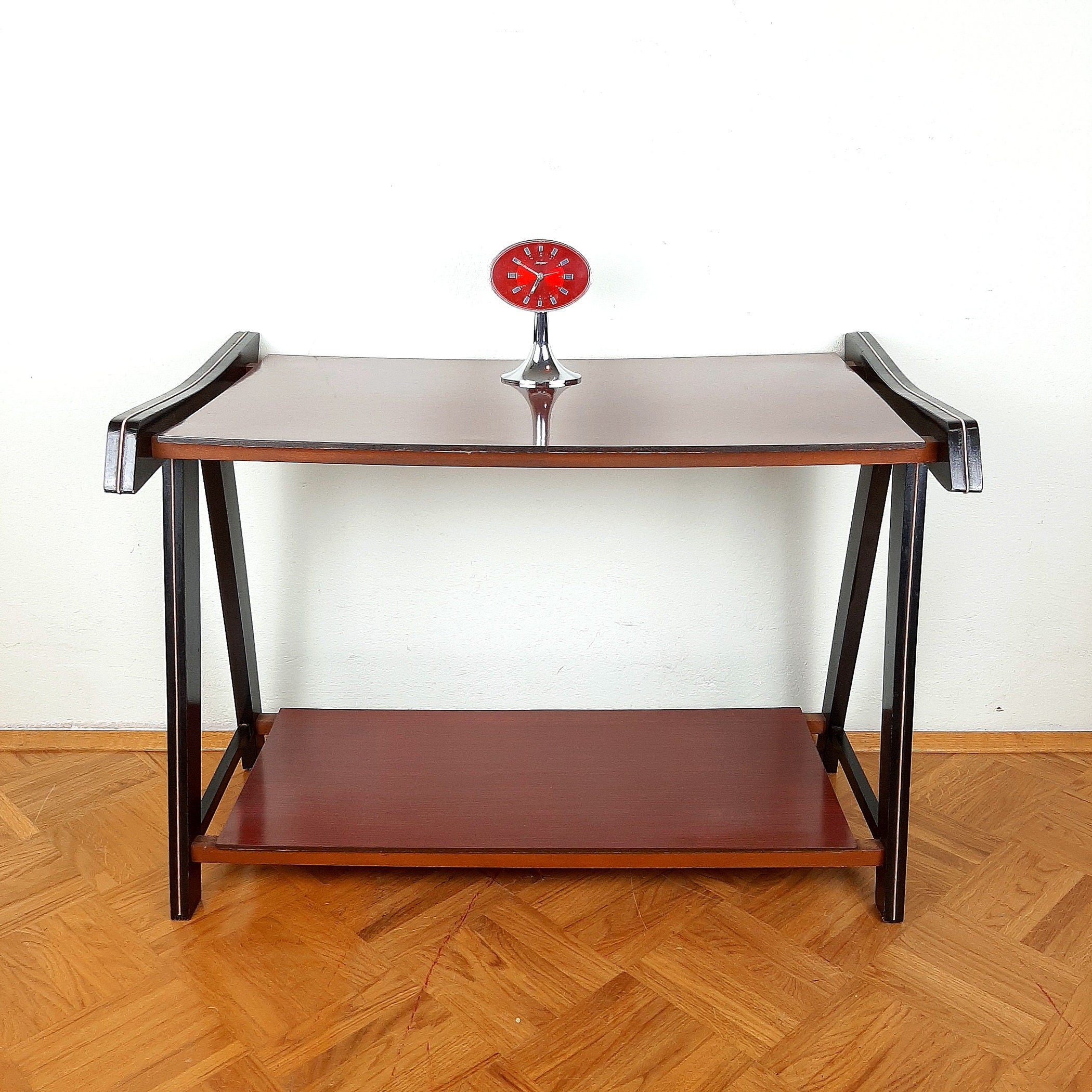 Mid-century TV or Radio Console Table, Yugoslavia 1970s, Retro furniture