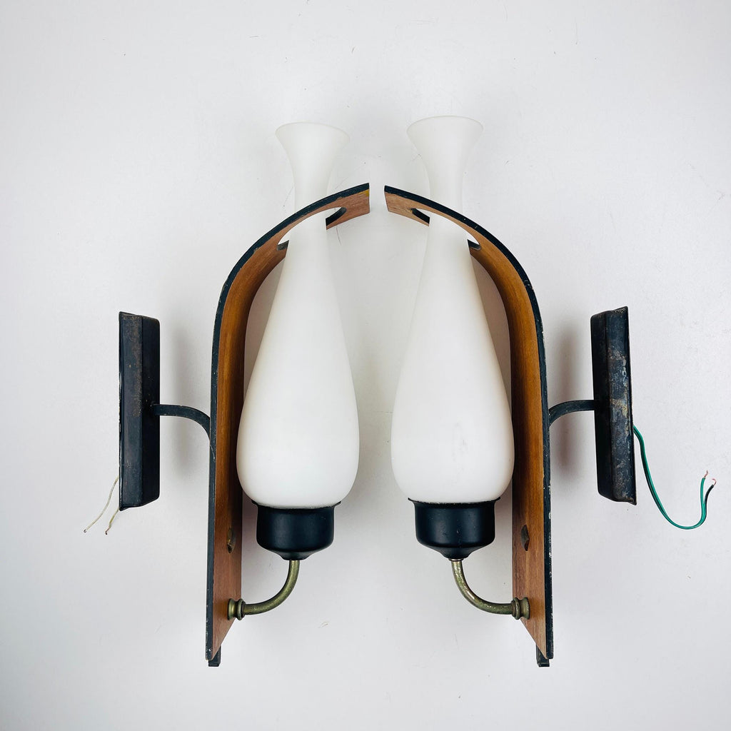 Stilnovo Wall Lamps: Mid-Century Modern Italian Sconces, 1950s, Set of 2