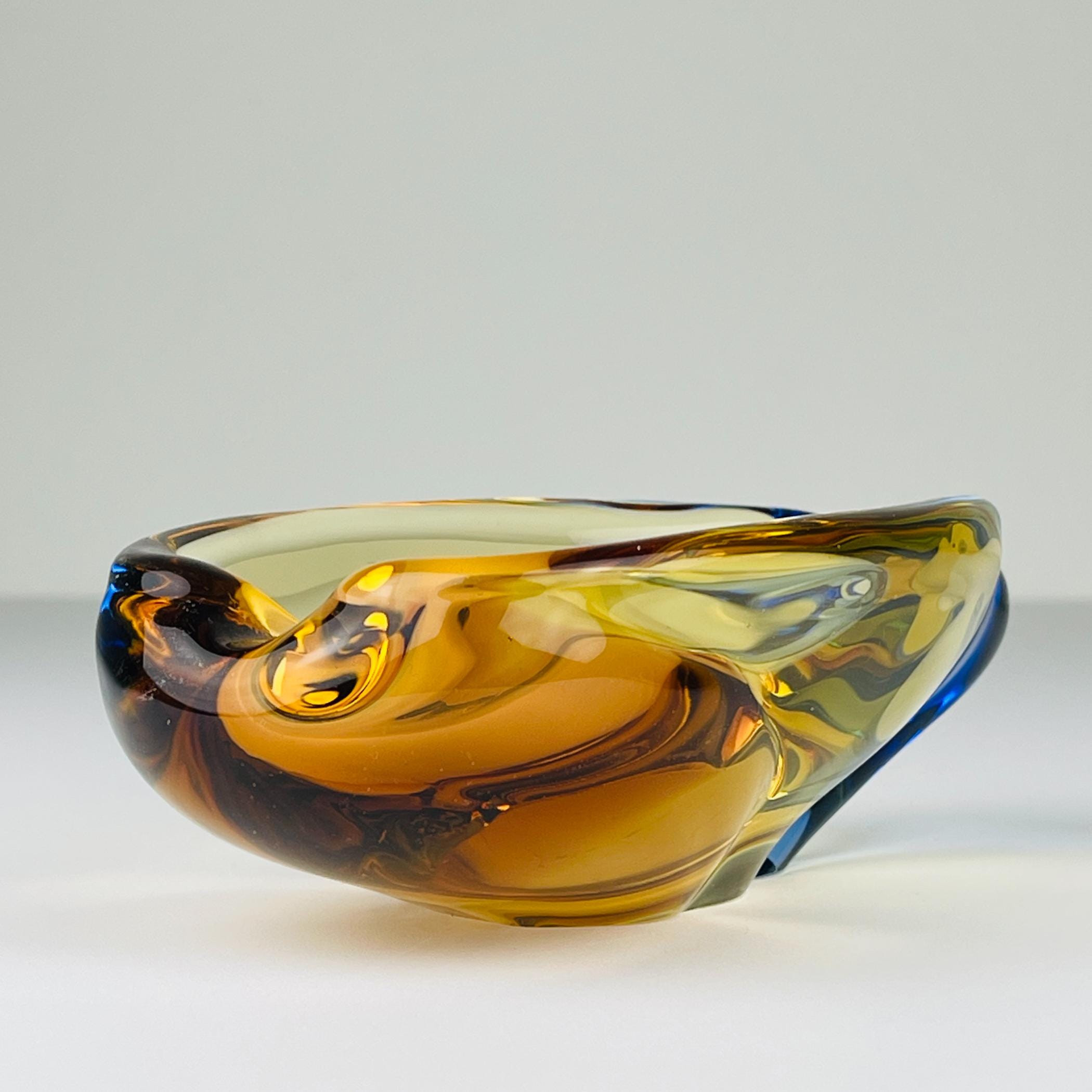 Vintage Bohemian ashtray Romana by Hana Machovska for Mstisov Glassworks, Czech, 1950-60s