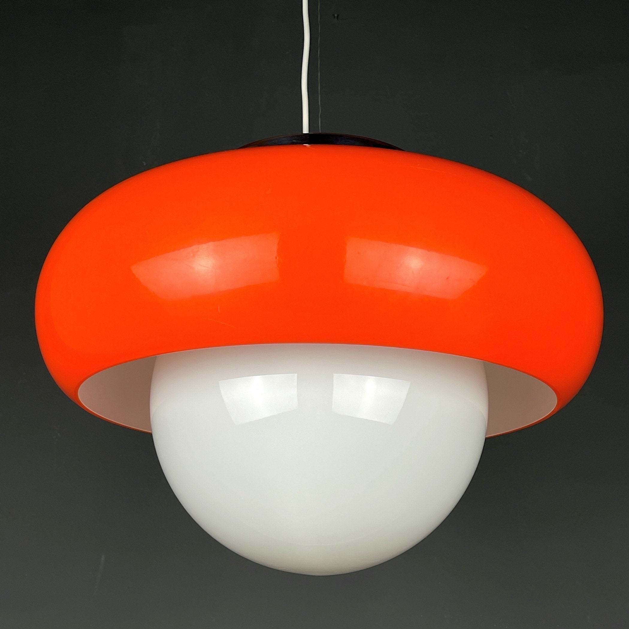 Vintage Mid-Century Pendant Lamp by Meblo for Guzzini Yugoslavia 1970s - Guzzini Collection