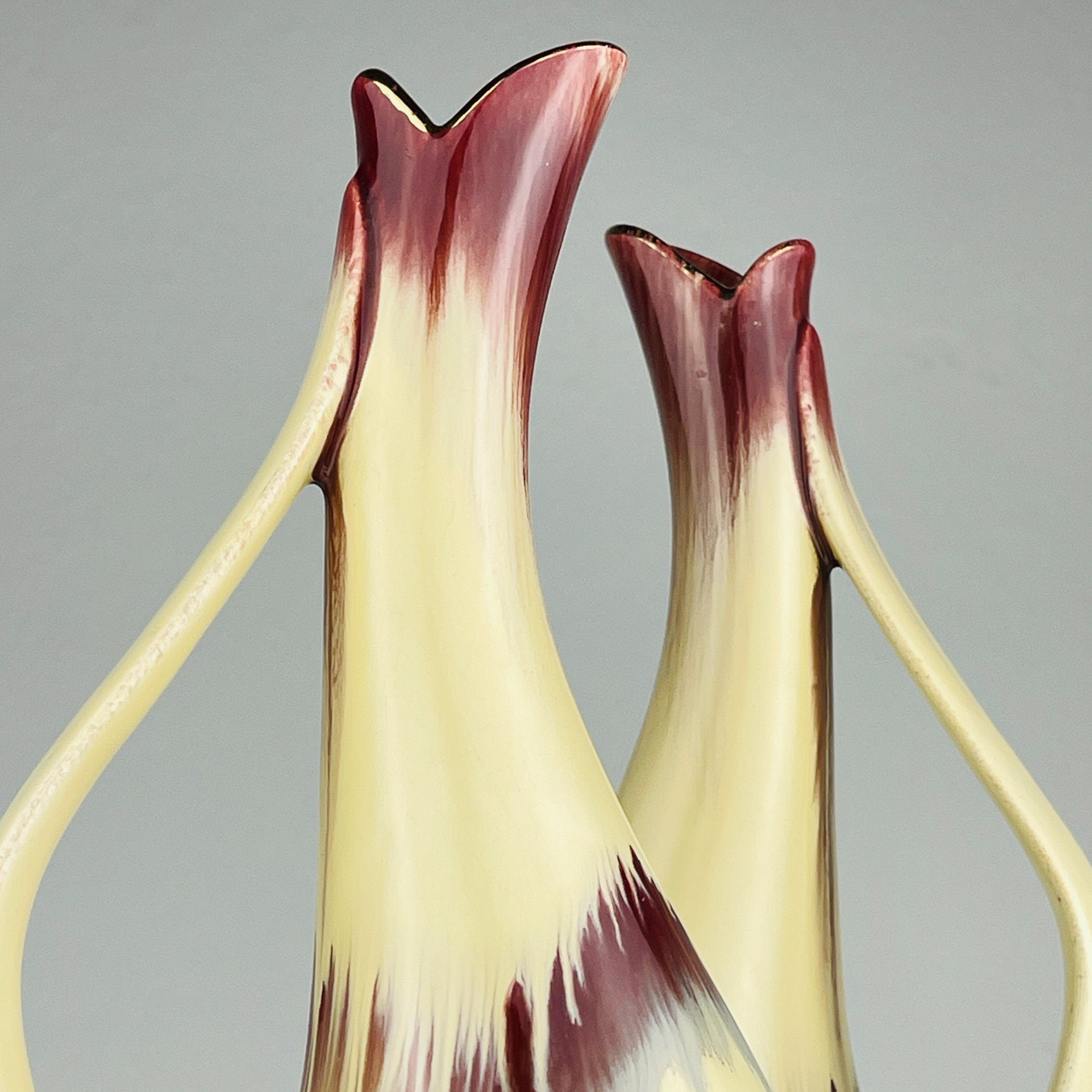 Mid-Century Bay Keramik Vases: West German Ceramic Set of 2