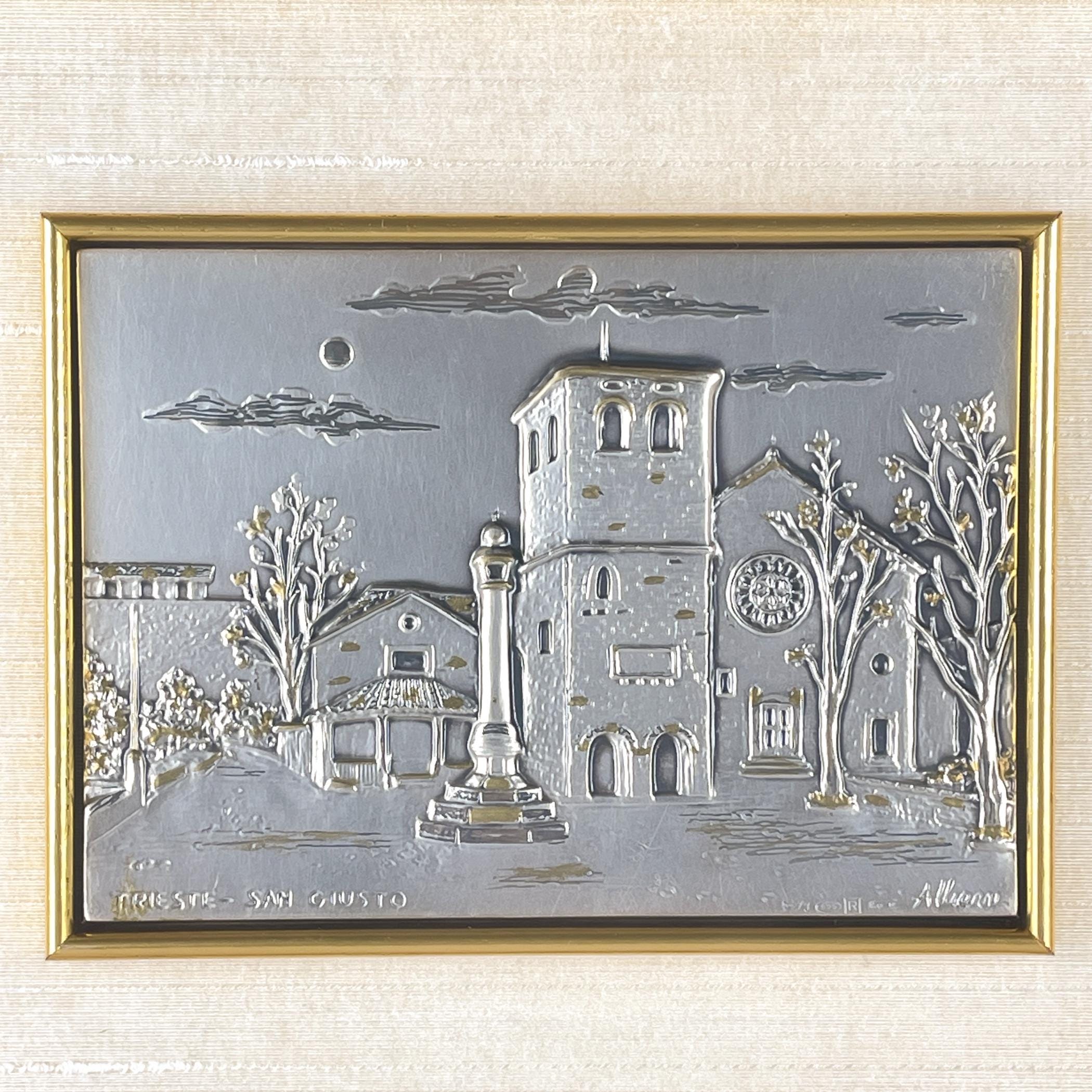 Vintage Silver relief picture collection Alliani, Italy, 1970s, Vintage home decor
