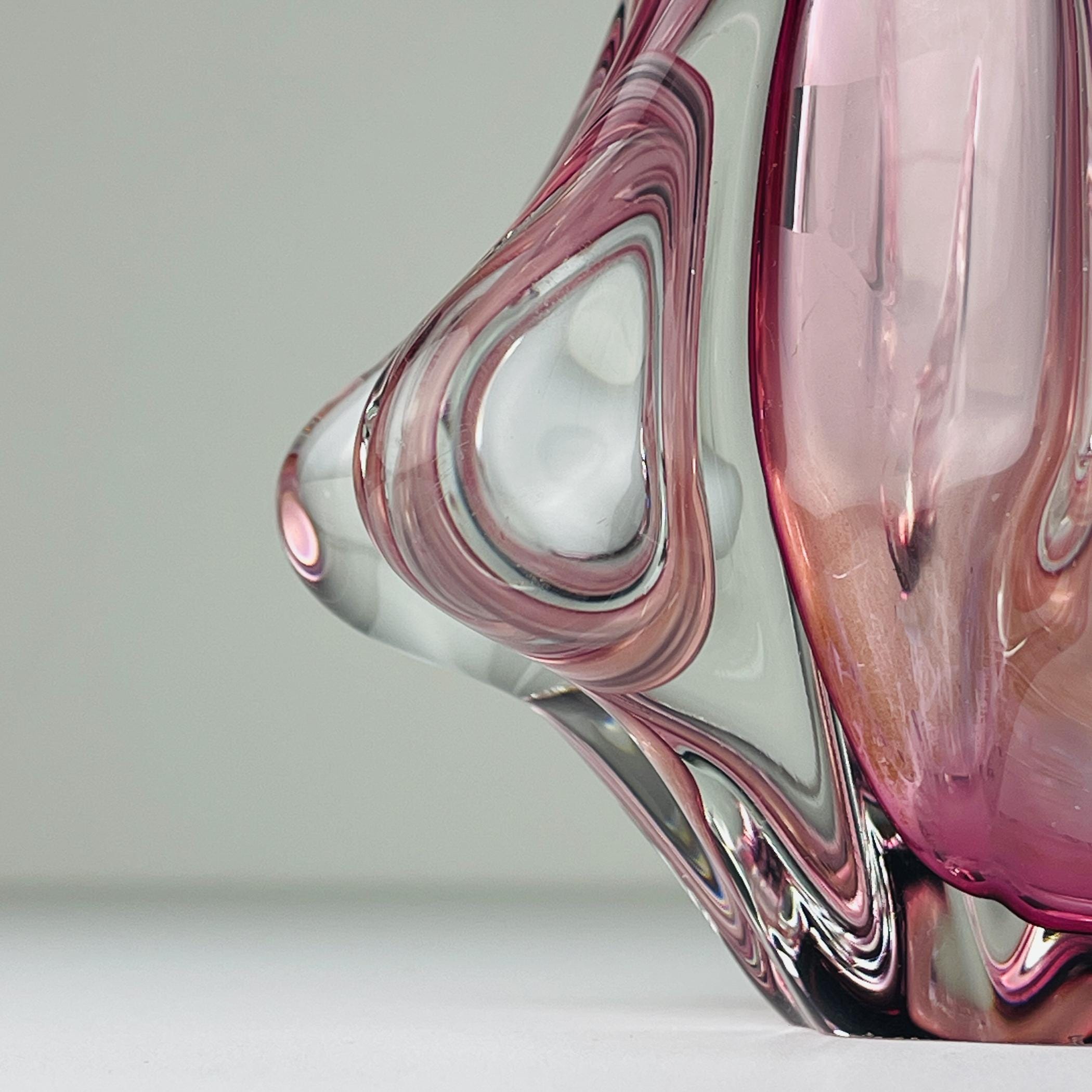 Vintage Murano vase Chambord by Fratelli Toso, Italy 1960s