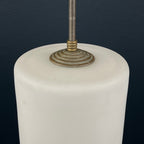 Mid-century opalin glass pendant lamp Italy 1960s Industrial italian lighting
