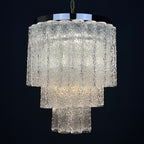 Mid-century murano glass chandelier Tronchi by Toni Zuccheri for Venini Italy 1960s