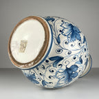 Large blue ceramic vase by IMA from Montelupo Florentino, Italy 1980s