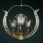 Murano chandelier by Ercole Barovier Barovier & Toso, Italy 1930s