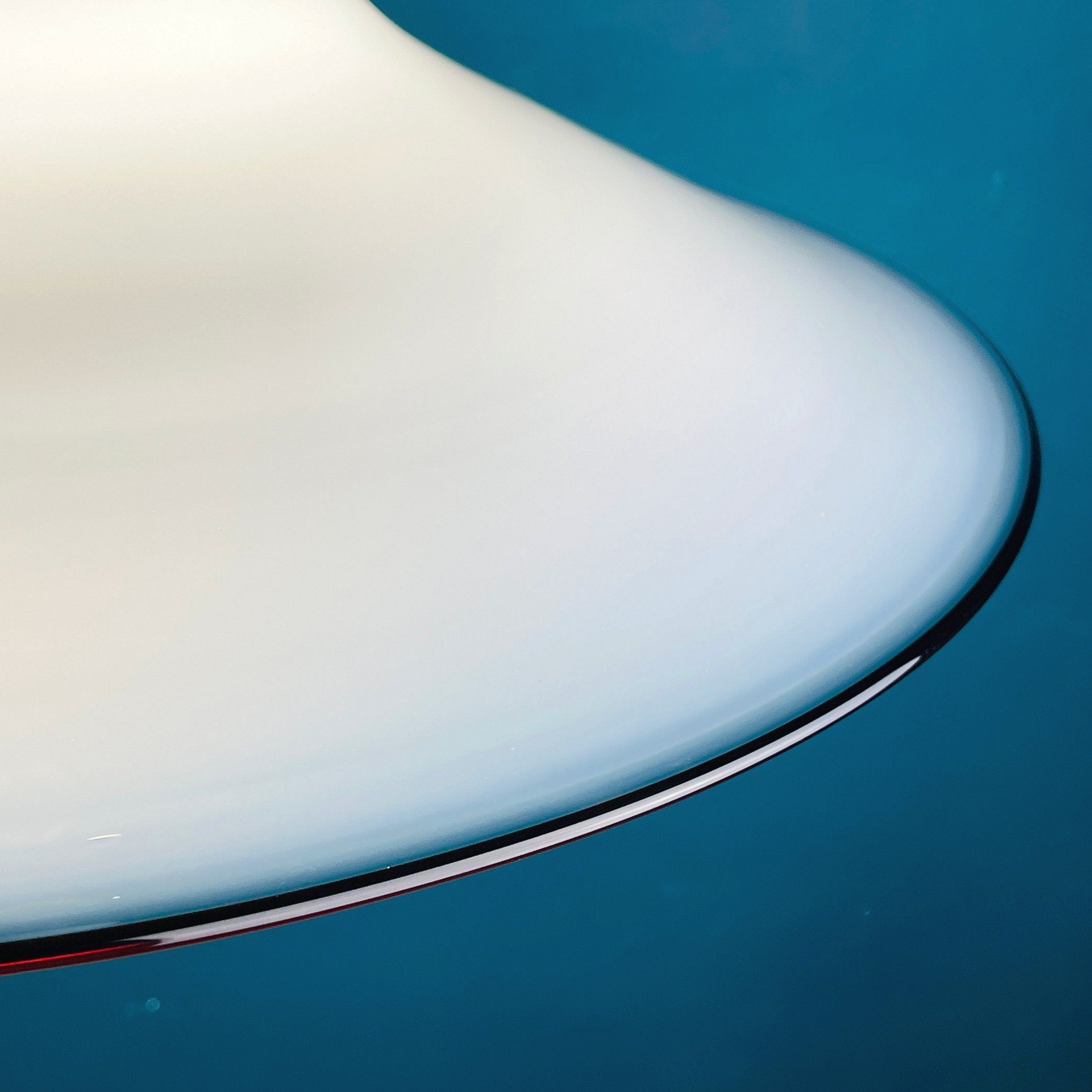 Vintage white Murano glass pendant lamp Italy 1970s Mid-century Lighting Vintage chandelier