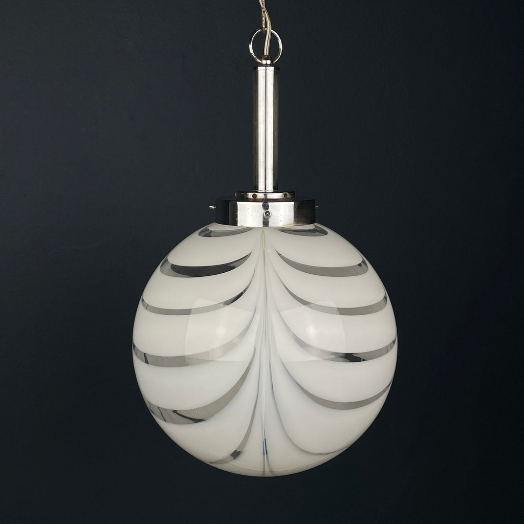 Murano Glass Pendant Lamp, Italy 1960s, Mid-century modern, Retro lighting