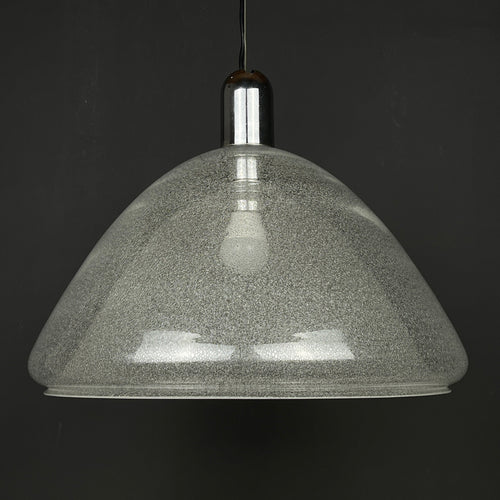 Carlo Nason Murano Glass Pendant Lamp: Mazzega Italian Lighting, 1960s