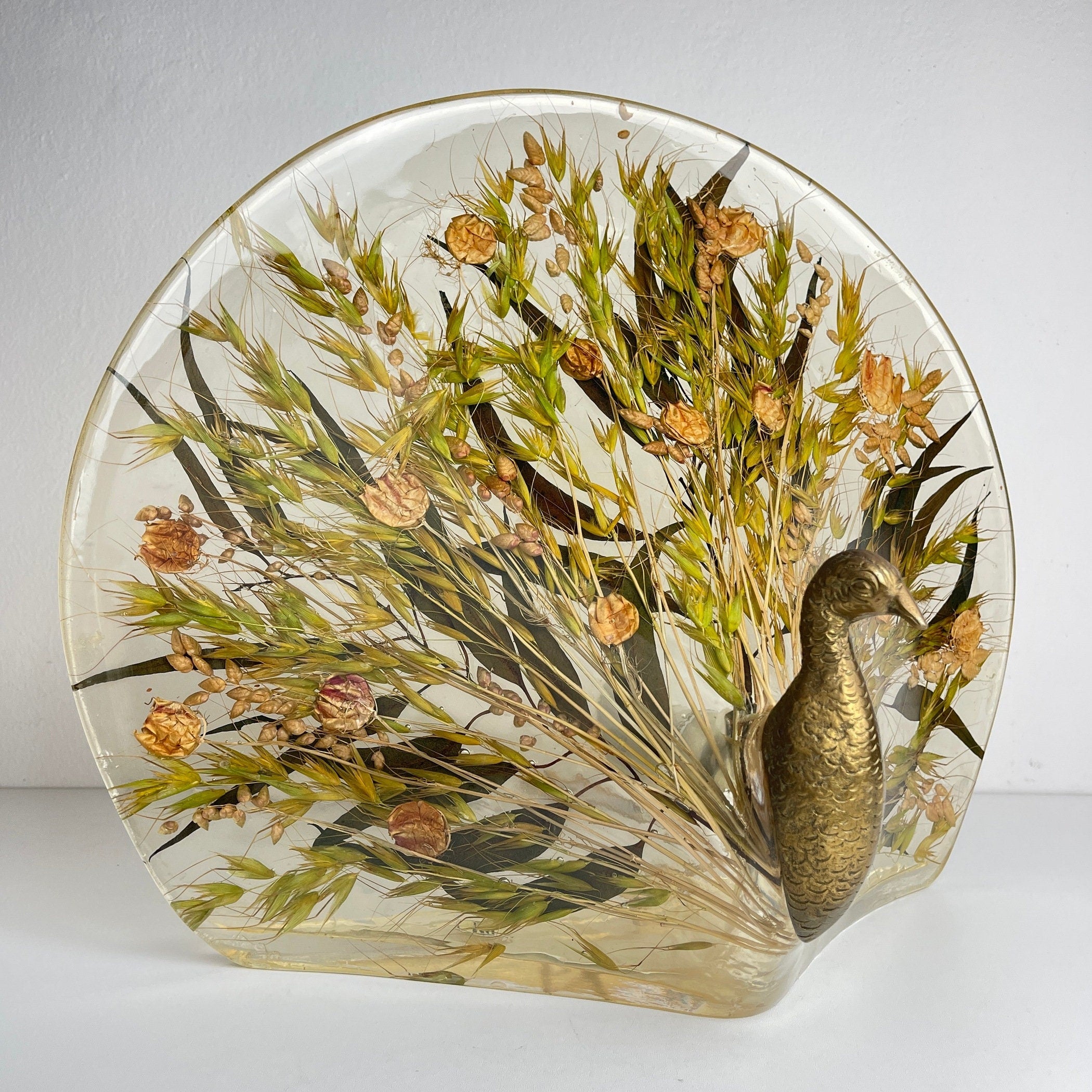 Vintage table lamp Peacock by Riccardo Marzi RM Made in Italy - Firenze, 1980s