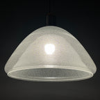 Carlo Nason Murano Glass Pendant Lamp: Mazzega Italian Lighting, 1960s