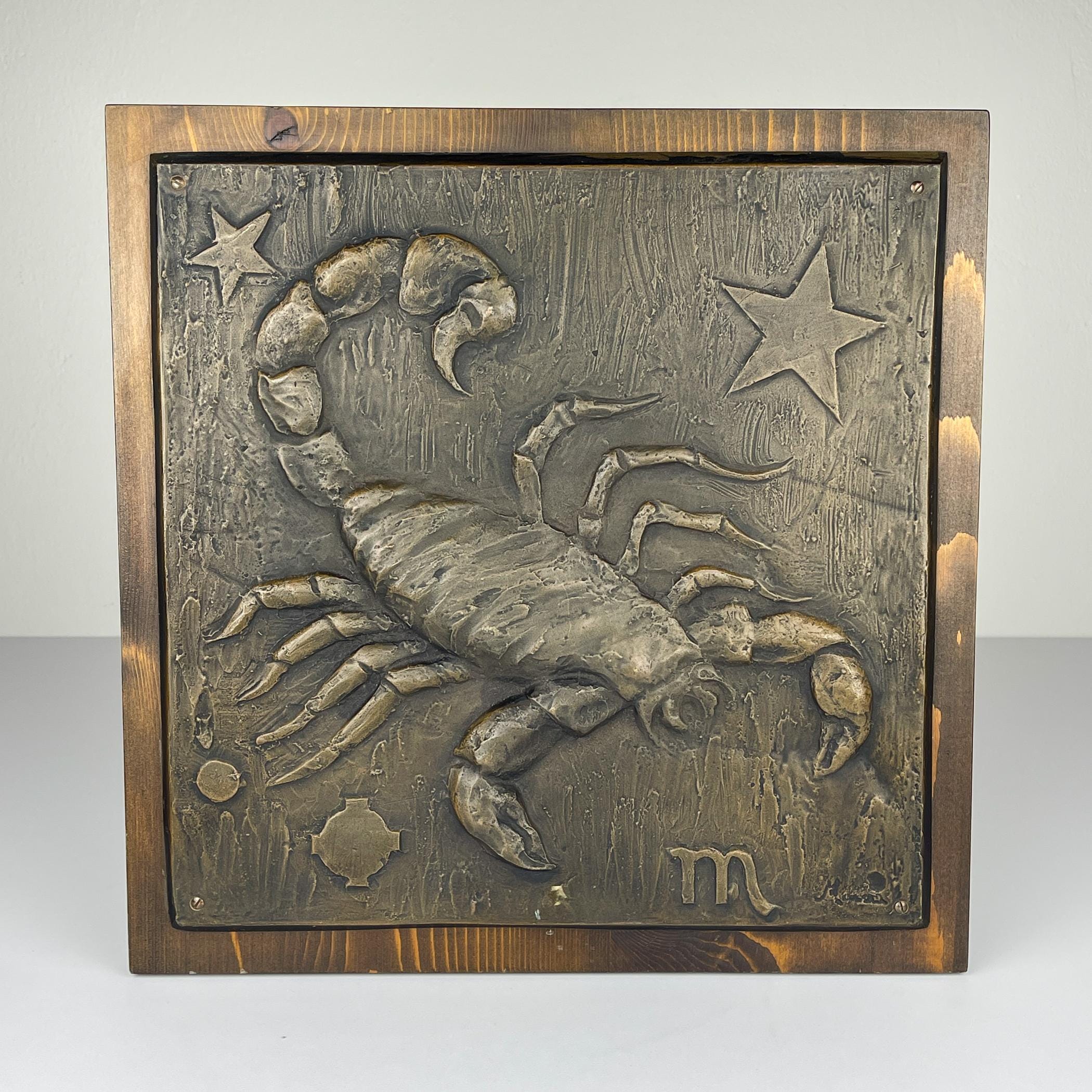 Vintage wall decor Scorpio by Salvino Marsura, Italy 1960s, Mid-century Modern