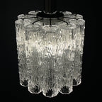 Mid-century murano glass chandelier Tronchi by Toni Zuccheri for Venini Italy 1960s