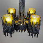 Brutalist chandelier by Marcello Fantoni, Fantoni Studio, Firenze, Italy 1960s