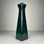Vintage green bottle glass vase, Italy, 1980s