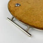 Vintage metal tray with mirror, Italy 1970s