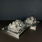 Vintage Murano Glass Wall Lamps - Angelo Brotto Polifemo - 1970s Italian Design, Set of 2