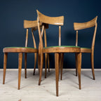 Vintage dining chairs by Pirelli Sapsa, Italy 1950s, Set of 4, Mid-century design