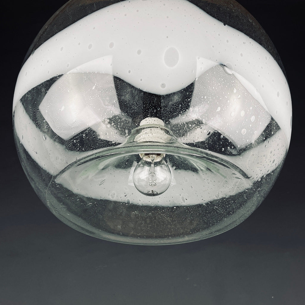 Large Murano Pendant Lamp: Ettore Fantasia & Gino Poli, 1960s Space Age