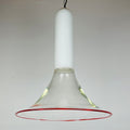 Murano Glass Pendant Lamp: Mid-Century Modern Italian Lighting by Leucos, 1970s