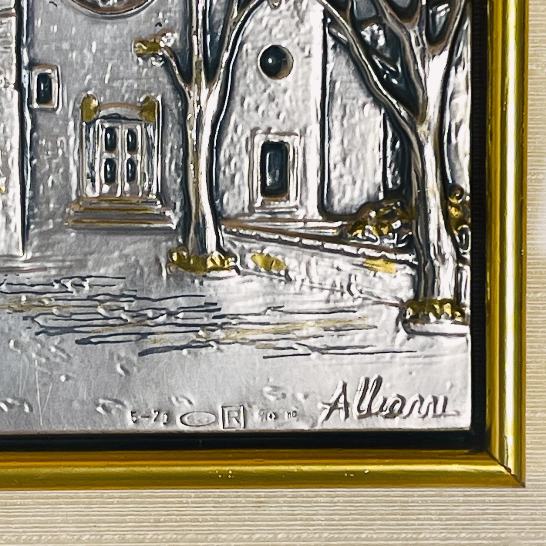 Vintage Silver relief picture collection Alliani, Italy, 1970s, Vintage home decor