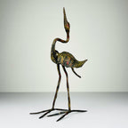 Vintage metal Brutalist sculpture Bird by Salvino Marsura, Italy 1950s, Mid-century Modern