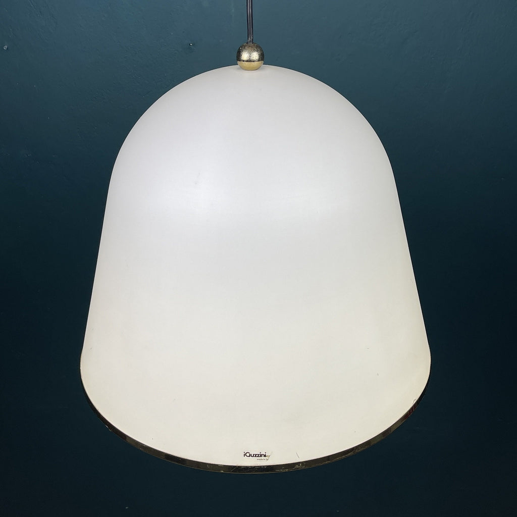 iGuzzini "Kuala" Italian white pendant lamp by Franco BRESCIANI  Italy 1970s