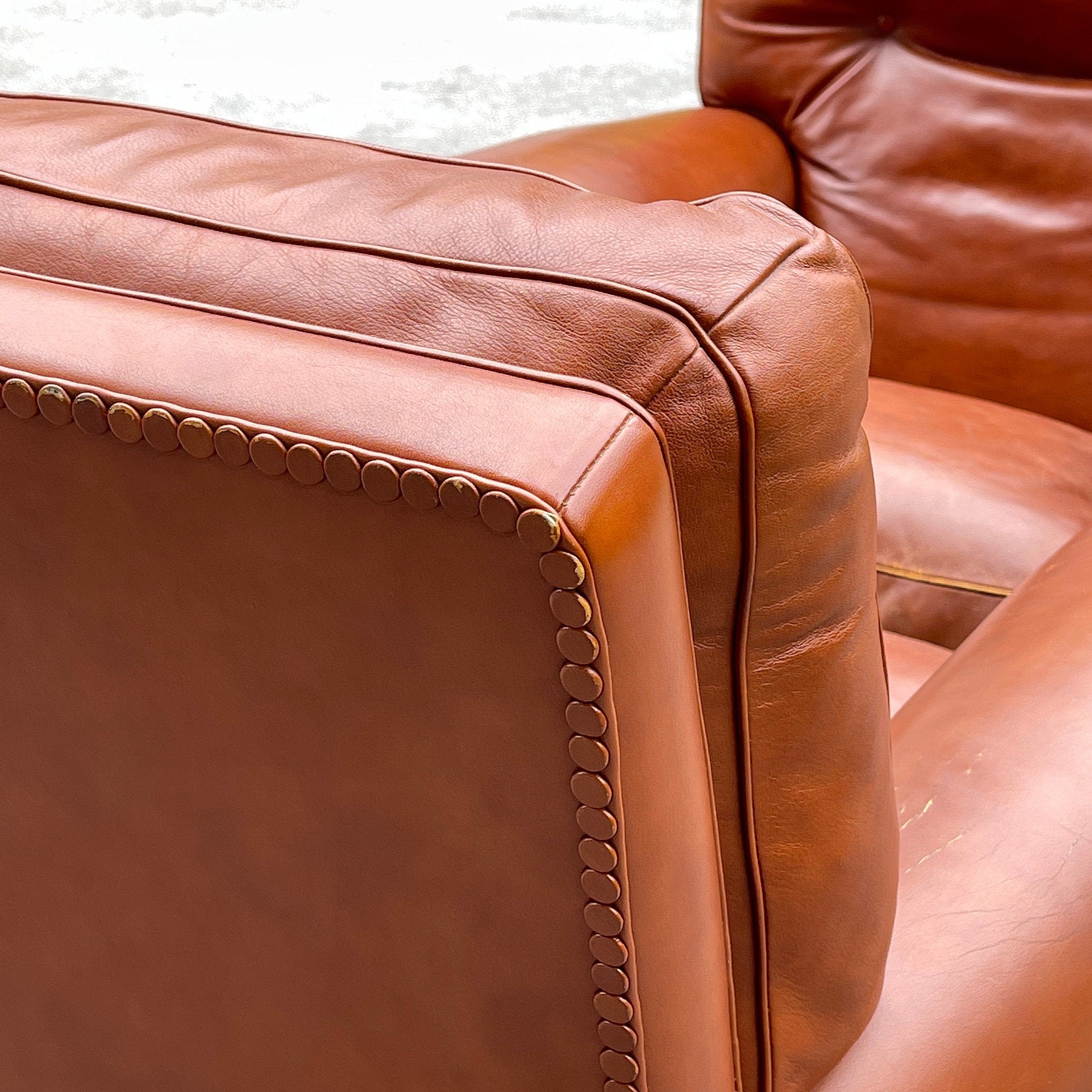 Poltrona Frau leather armchairs Edoardo Italy 1970s Set of 2