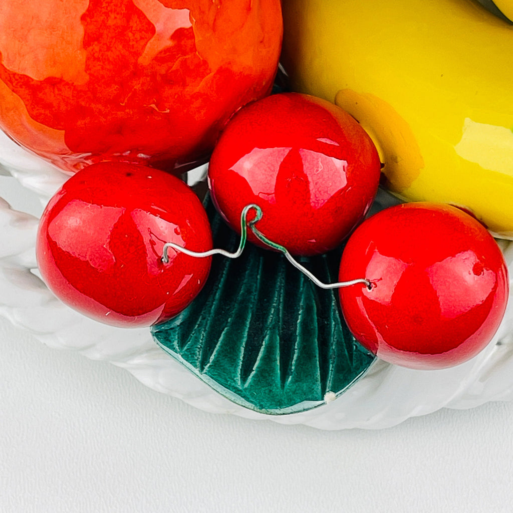 Vintage Italian Ceramic Fruit Basket, Mid 20th Century