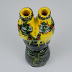 Vintage glazed pottery vase, Yugoslavia 1970s