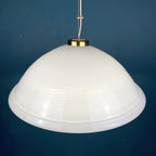 Vintage Swirl Murano Glass Pendant Lamp: 1980s Italian Mid-Century Lighting