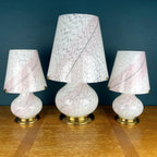 Pair of murano table lamps Mushroom Italy 1970s Italian Modern Retro home decor