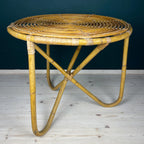 Vintage bamboo coffee table, Italy 1960s