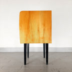 Mid-century bedside table Yugoslavia Retro Modern 1970s Polished Nightstand Storage