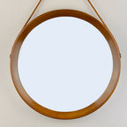Mid-century Wall Mirror with Teak, Italy 1960s