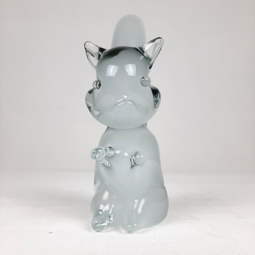 Murano Smokey Glass Squirrel Sculpture - V. Nasson Italy 1970s
