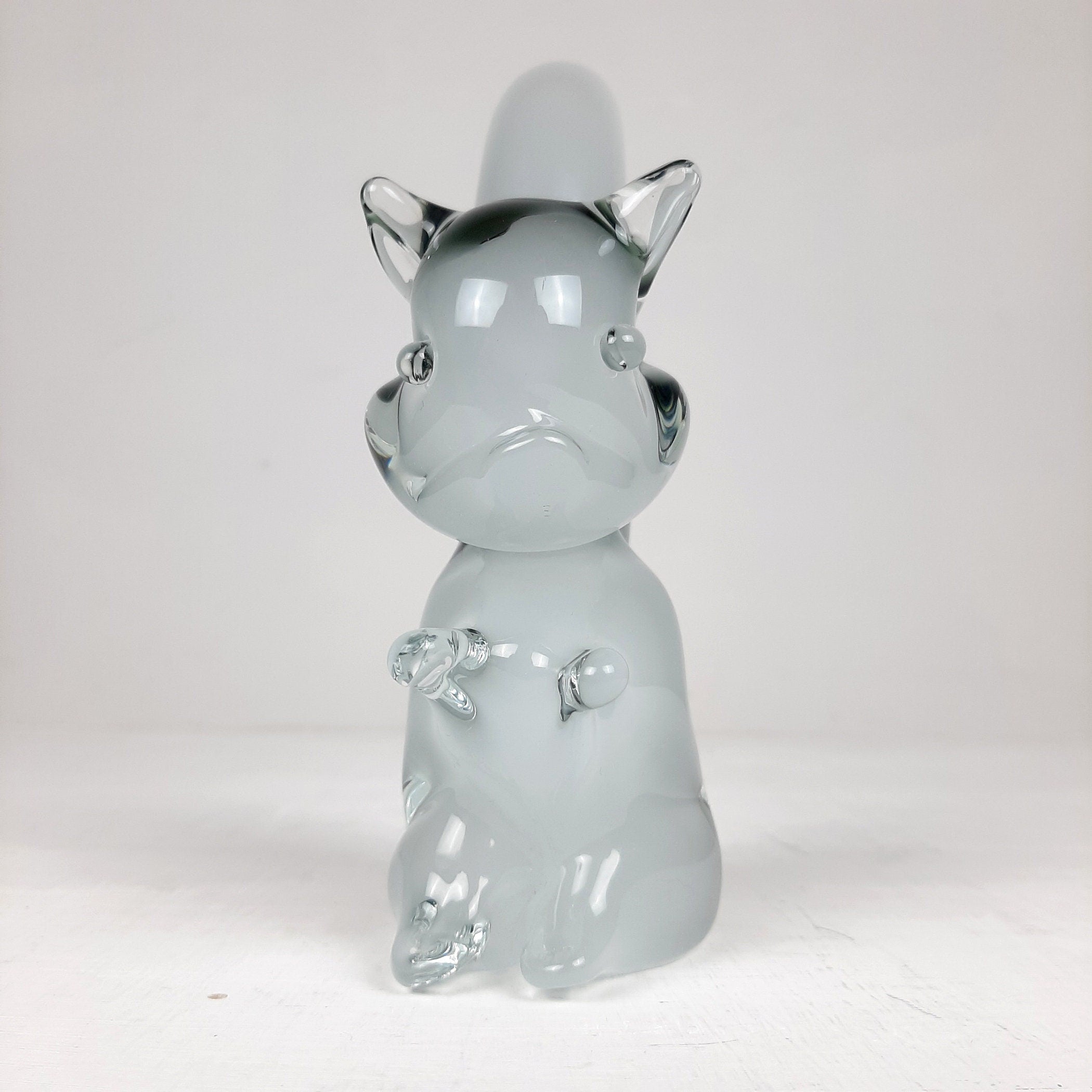Murano Smokey Glass Squirrel Sculpture - V. Nasson Italy 1970s