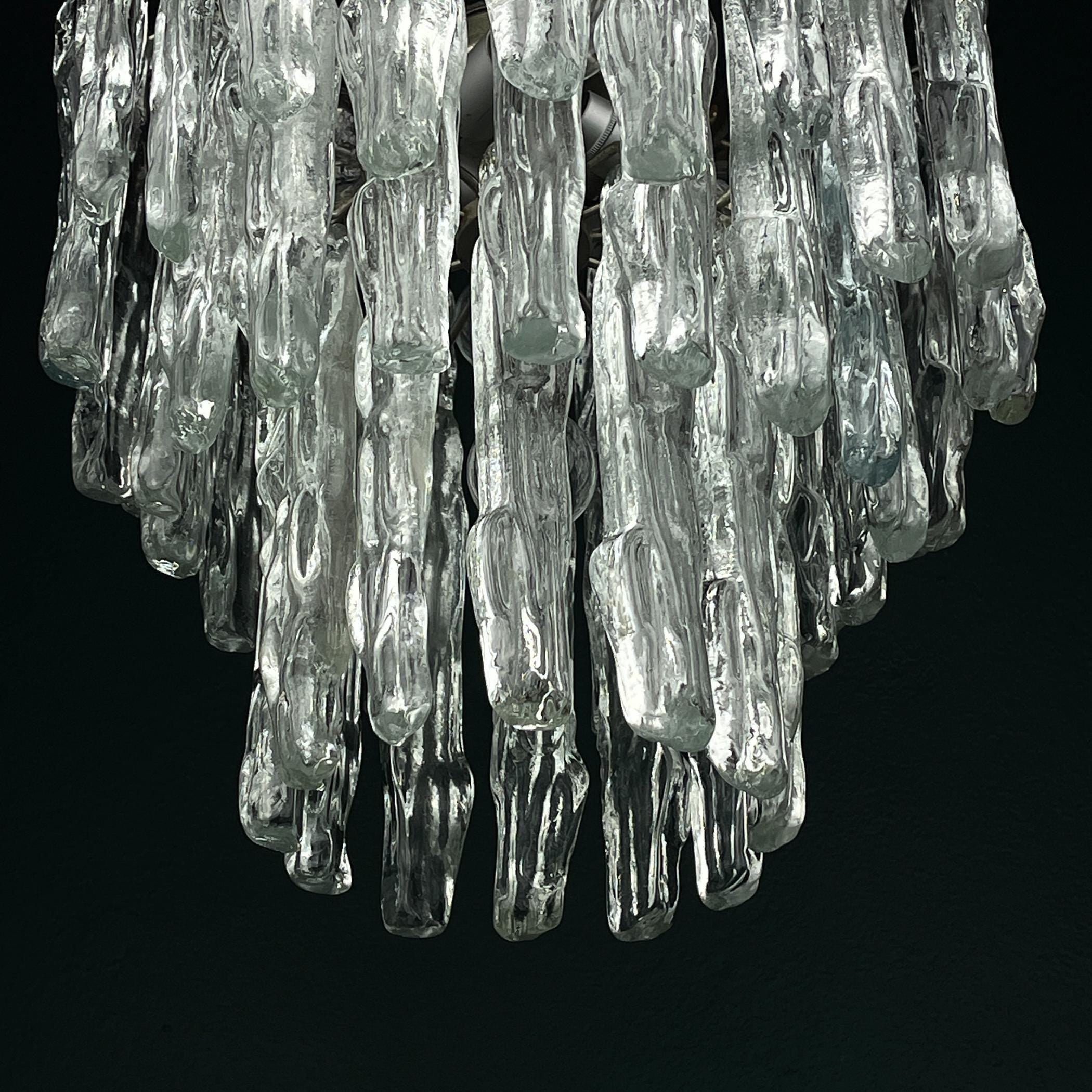 Original murano glass chandelier by J. Kalmar, Austria 1960s, Vintage home decor