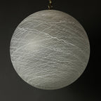 Vintage large swirl murano glass pendant lamp Italy 1970s Mid-century modern italian lighting